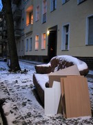 Verschneites Sofa, Rote Insel, Berlin/Schöneberg
